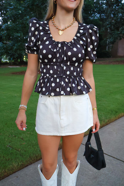 Game Time Peplum Top