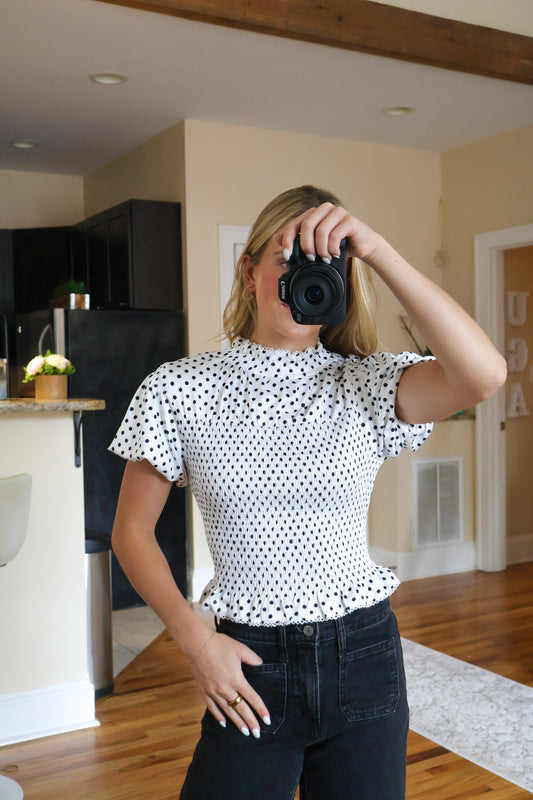 Halftime Polka Dot Top