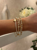 Hymnal Pearl Cross Bracelet Stack (Set of 4)