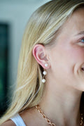 Charleston Triple Pearl Drop Earrings