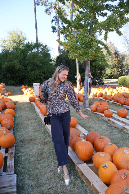 The Reese Smocked Blouse — Leopard