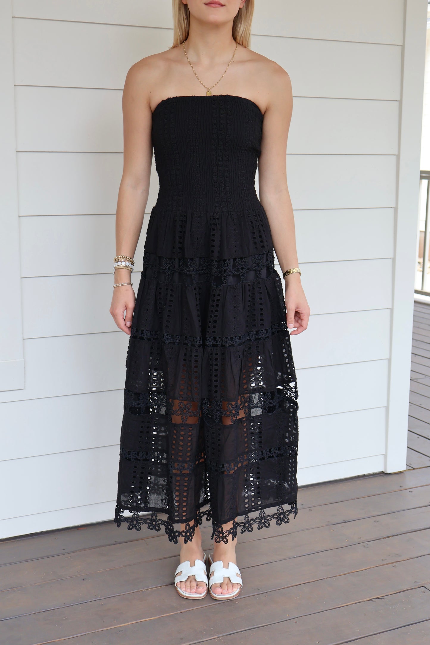 *RESTOCKED* Kara Eyelet Midi Dress