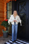 Joelle Puffer Jacket in Oat