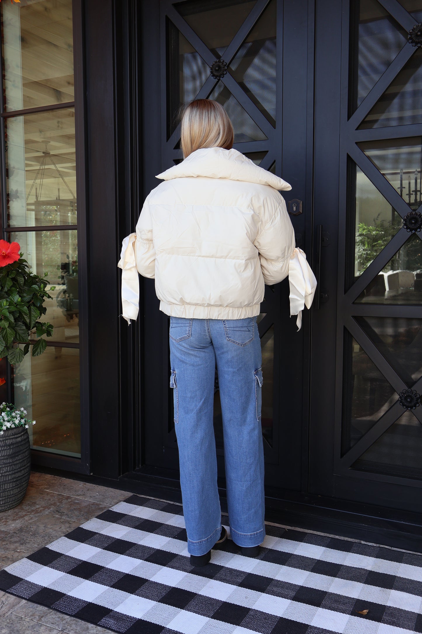 Joelle Puffer Jacket in Oat