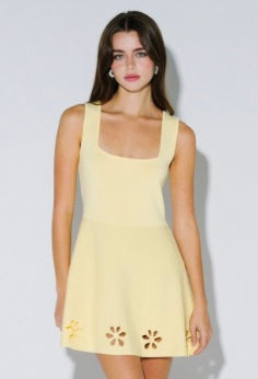 Petunia Mini Dress in Yellow