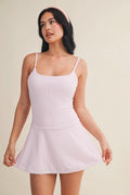 The Sutton Tennis Dress in Pink Gingham
