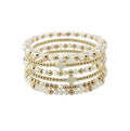 Sparkle and Grace Crystal Cross Bracelet Stack (Set of 6)