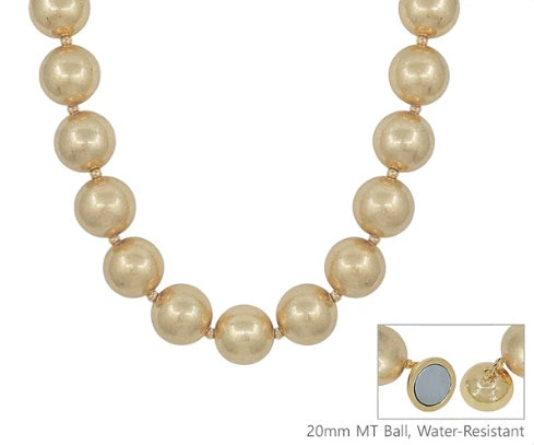 Gold Rush Chunky Bead Statement Necklace