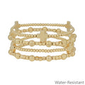 Revival Gold Cross Bracelet Stack (Set of 4)