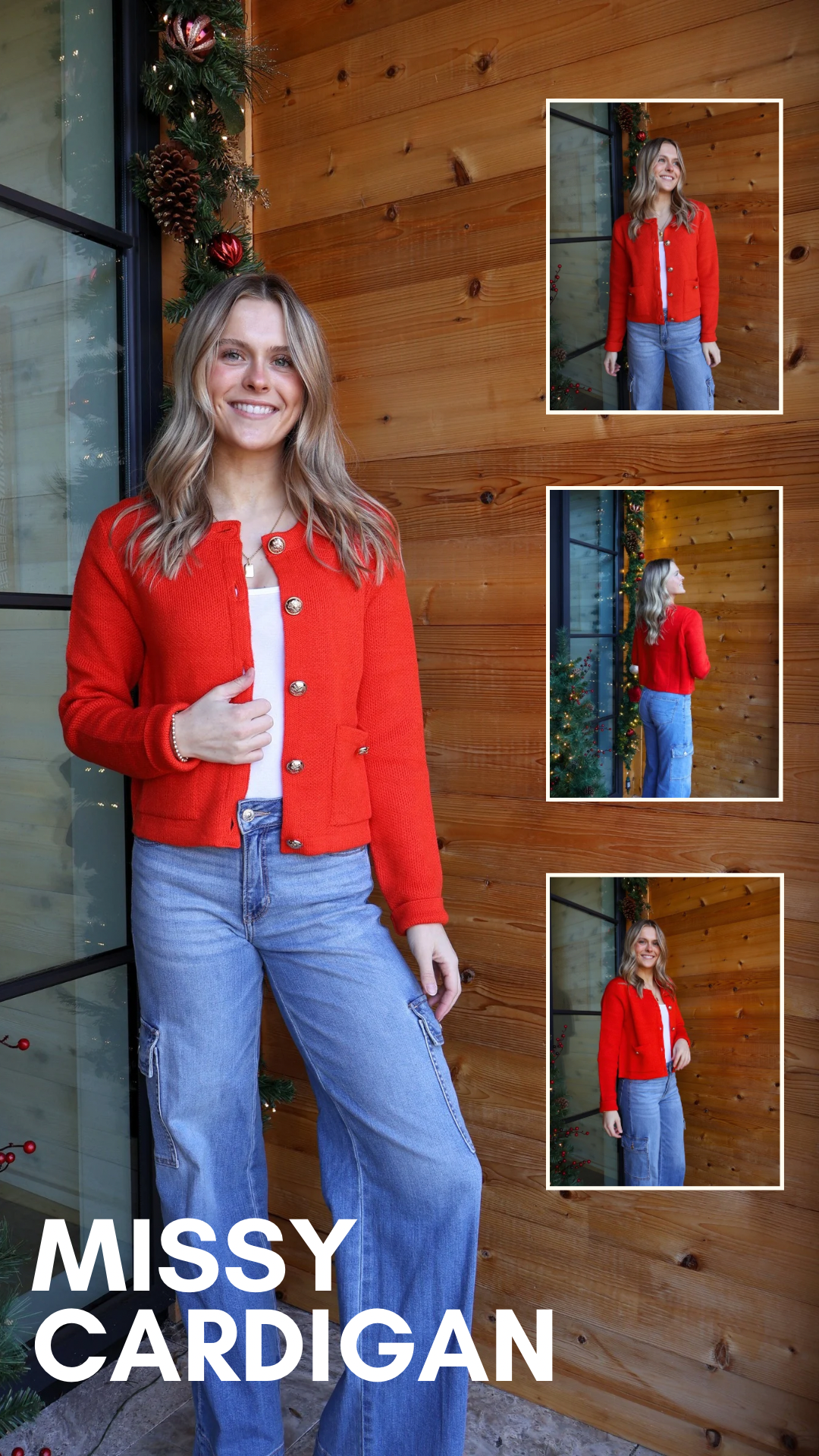 Missy Cardigan in Tomato