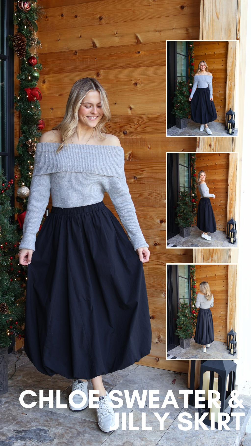 Jilly Bubble Skirt in Black
