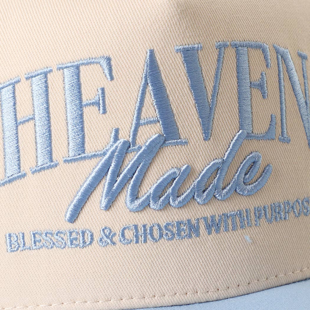 Heaven Made Embroidered Trucker Hat in Sky Blue