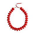 Dolly Beaded Statement Necklace in Red