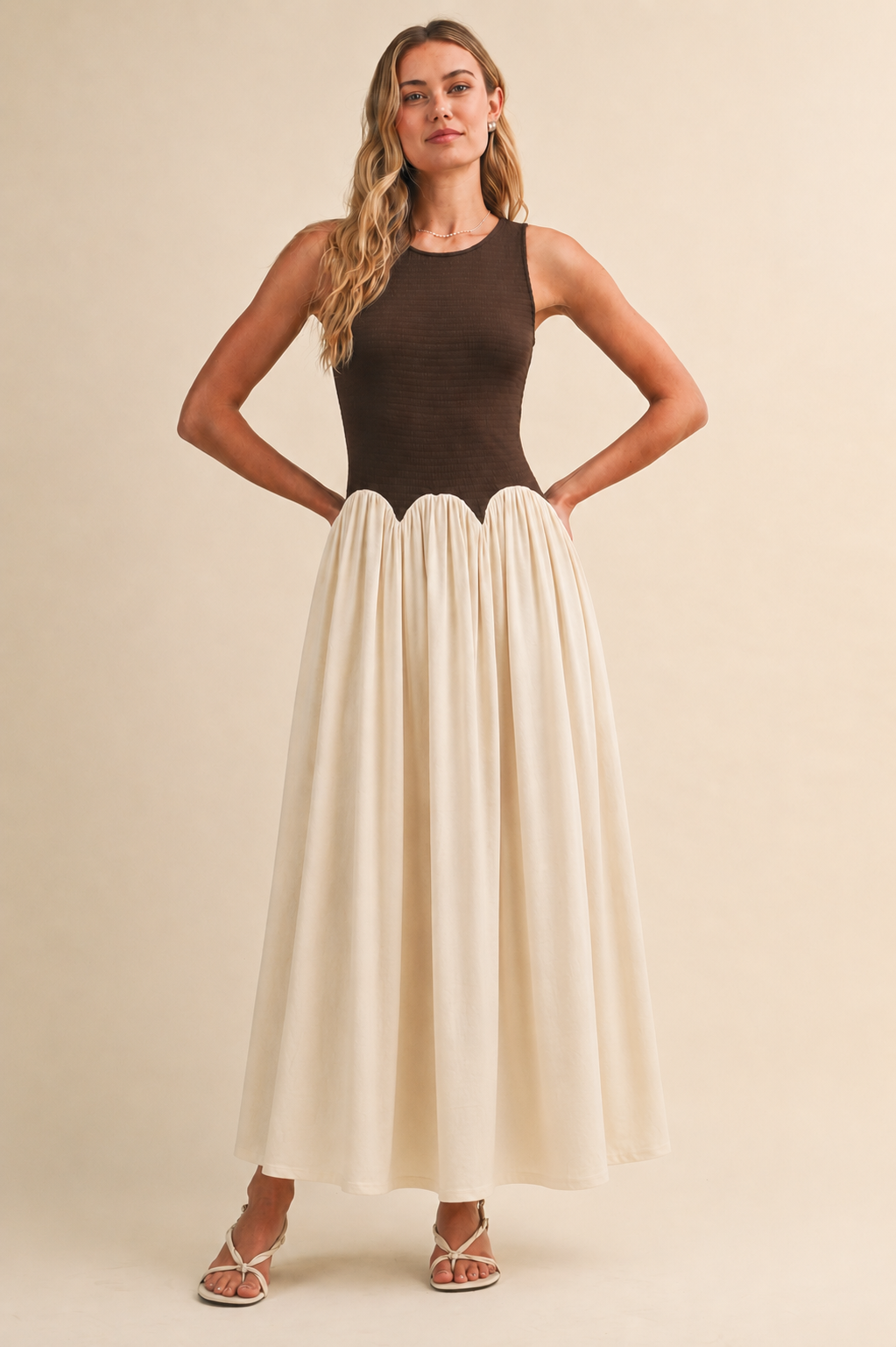 Illia Color Block Maxi Dress