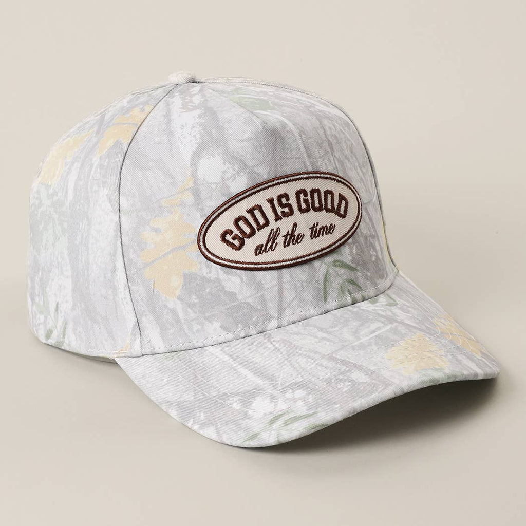 God Is Good All The Time Camo Trucker Hat